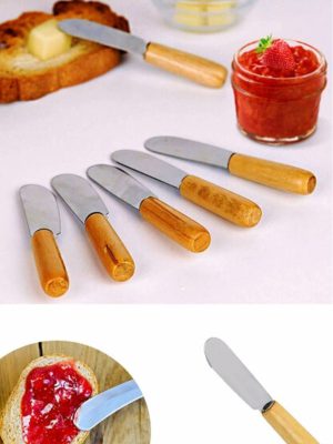 Bambu Saplı 6 Adet Lüx Tereyağı/recel Bıçağı