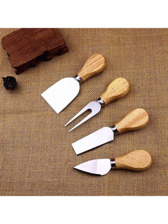 Bambu Saplı 4'lü Çelik Peynir Bıçağı Seti